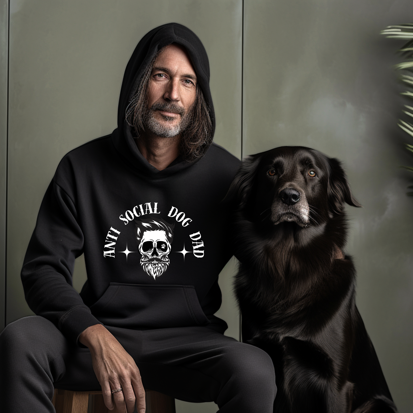 "Anti Social Dog Dad" -Hoodie