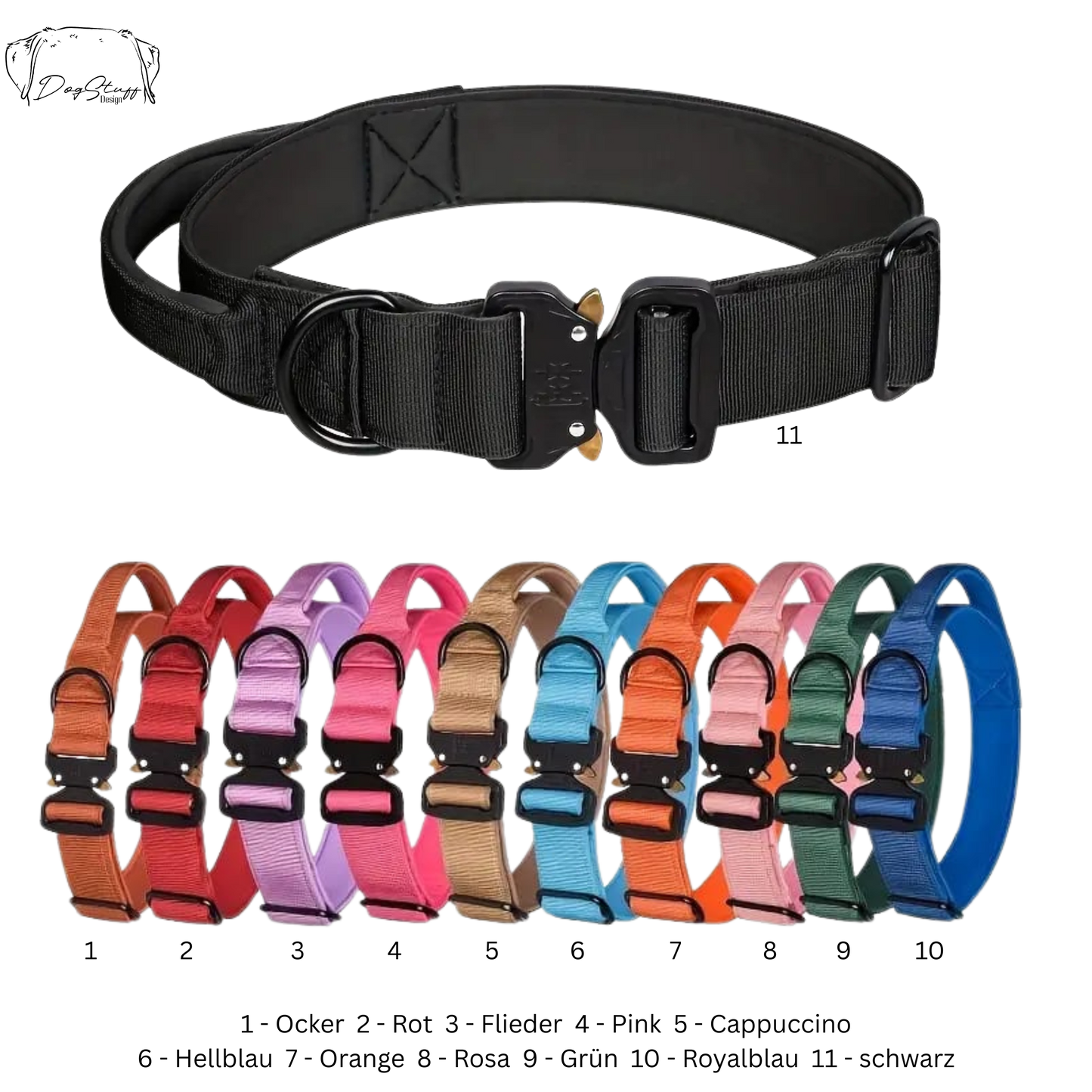 Halsband "Kobra" mit Handschlaufe